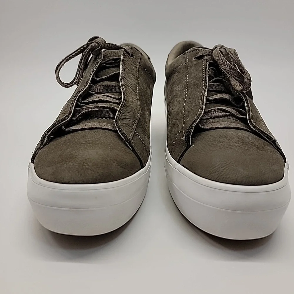 KEDS Rise Metro Women Sz 9 US EU 40 Taupe Nubuck Leather Platform Shoes Sneakers